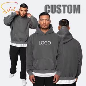 Sifot Gros Broderie Haute Qualité Hoodies Hommes Conception Personnalisée Étiquettes Logo Acid Wash 800 gsm - Product Image 1