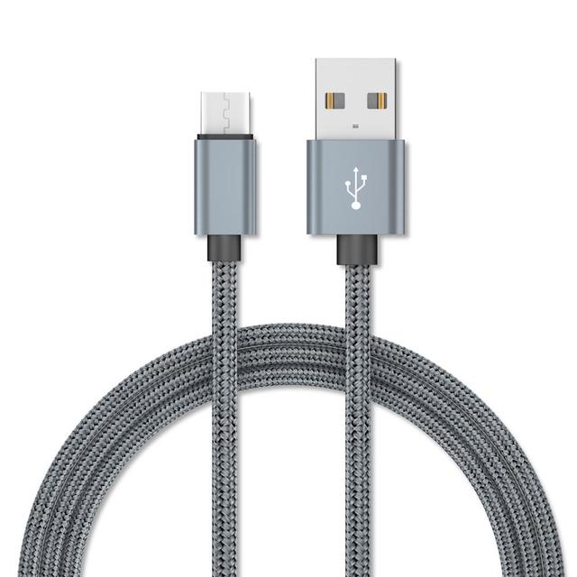 Wholesale 1M 3.3ft Nylon Braided USB to Micro B Cable Fast Charging with Quality 24AWG Copper for Samsung Android Cell Phone