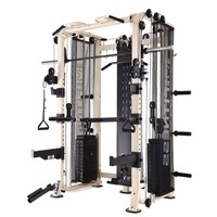 TEZEWA Smith Machine Multi-Station Trainer Pec Dec Cable Crossover Home Squat Bench Press Rack Unité Multifonctionnelle Tout-en-un