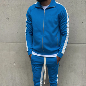 <span class=keywords><strong>Costume</strong></span> <span class=keywords><strong>tendance</strong></span> pour <span class=keywords><strong>homme</strong></span> printemps-automne, décontracté, patchwork, <span class=keywords><strong>couleur</strong></span> contrastée, col montant, pull et pantalon, ensemble deux pièces - Product Image 4