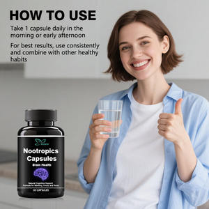 Proveedor Suplemento de cerebro personalizado Cápsulas de refuerzo de cerebro Suplementos para Focus Good Memory Nootropics Cápsulas Píldoras - Product Image 5