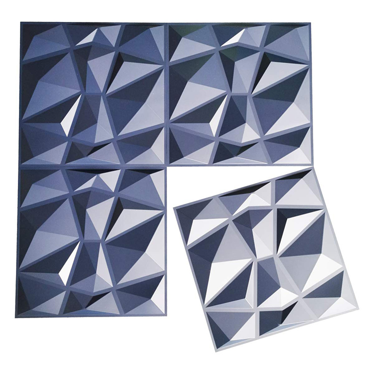 Luxe Moderne PVC Lambris Intérieur Matériau Vert Beau Bleu Marine Papiers Peints 3D De Panneau de Mur de Fiber