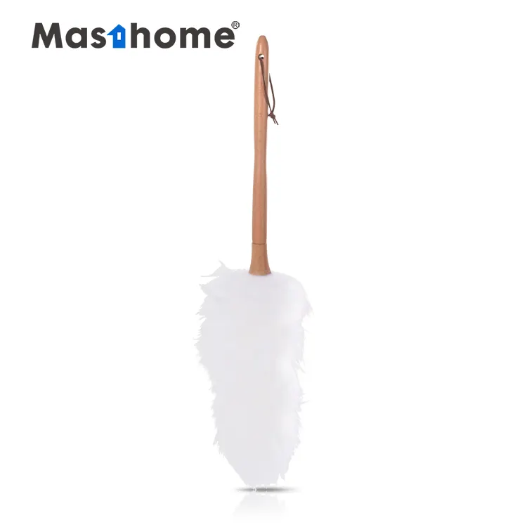 Masthome Eco-Friendly Beech & Horsehair Series Duster Wooden Handle Soft Microfiber Home Cleaning Duster