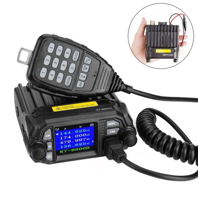QYT KT-8900D Vehicle Car Radio 25W Mobile Car Radio 8900D Wakie Talkie Long Range Radio Talkie Walkie 20km Range
