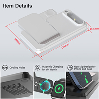 Schitec vente en gros chargeurs multifonctions 4 en 1 15W support de chargeur sans fil chargeur de téléphone magnétique pour appareil de téléphone série i