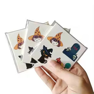 Autocollants de <span class=keywords><strong>tatouage</strong></span> fantômes et citrouilles personnalisés pour Halloween, motifs sorcière, dessins animés pour le corps, les bras et les épaules – Vente chaude directe usine - Product Image 2