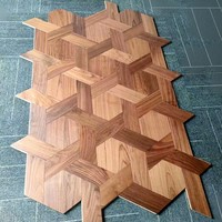 Parquet stratifié moderne en noyer naturel pour salon, lisse, à clipser, prix compétitif, garantie 5 ans