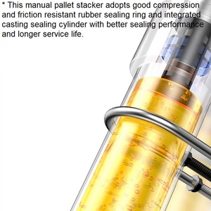 Precio de fábrica, equipo de almacén, apilador, estructura de mástil doble, máquina apiladora de montacargas manual - Product Image 3