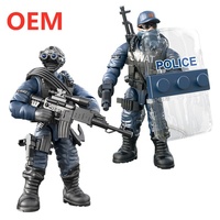 Kits de construction miniatures personnalisés OEM, blocs de construction en plastique écologiques, figurines militaires