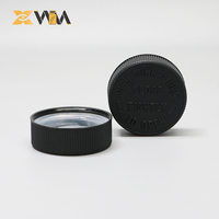 Récipient HDPE noir direct d'usine 150-200ml avec capuchon à double verrouillage, pot de col de 47mm bouteille de supplément