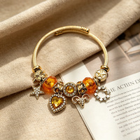 Gelang Zodiak Bintang Peri Lapis Emas Anti Air dari Baja Tahan Karat, Produk Terlaris Tiktok Fanhua Jewelry