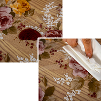 Prix pas cher Nappes en plastique imprimées transparentes en PVC en rouleau nappe en cristal transparent pvc