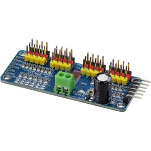 Module de commande de servomoteur PWM 16 canaux Yeiwenl PCA9685 avec 4 micro-servomoteurs SG90 pour robot Arduino - Product Image 2