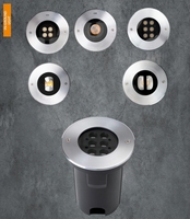 Nuevo Diseño de Luces Empotradas para Exteriores, Anti-Vértigo Profundo, IK09-10 IP67 ROSH RGBW, Foco para Terraza, Escaleras, Iluminación Subterránea