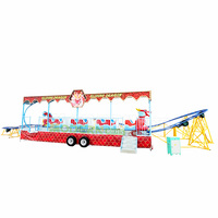 Mini-fermeuse à manèges Gilding Dragon, équipement d'amusement portable d'extérieur avec remorque pour utilisation commerciale et de carnaval