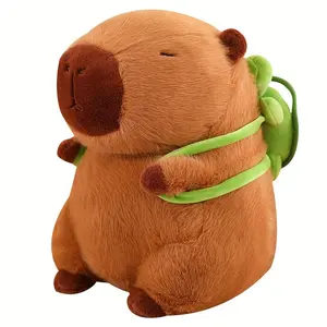 23cm mochilero Capybara simulación conejillo de indias juguetes de peluche Anime suave creativo Regalo de Cumpleaños Capibara juguete de peluche