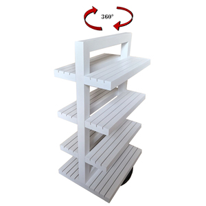 Đa mục đích tầng hiển thị kệ đồ trang sức bằng gỗ hiển thị đứng có thể tháo rời xoay hiển thị đứng với 4-Tier nghiêng khe cắm Hội Đồng Quản Trị - Product Image 1