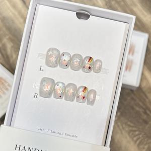 <span class=keywords><strong>Uñas</strong></span> <span class=keywords><strong>Postizas</strong></span> Acrílicas Hechas a Mano, 10 Piezas, Diseño Personalizado OEM, <span class=keywords><strong>Uñas</strong></span> <span class=keywords><strong>Postizas</strong></span> de Alta Calidad y Grosor para Aplicación en Dedos - Product Image 3