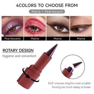 Paket Rias <span class=keywords><strong>3</strong></span>-in-1 Matte Laris Manis Tahan Air Tahan Lama dengan Bahan Mineral Pensil Alis Eyeliner Lipstik dalam 4 Warna - Product Image 2