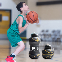 Bouteille d'eau pliable en silicone de 1000 ml, sans BPA, avec paille intégrée, idéale pour le sport, la gym et le basketball, personnalisable, modèle populaire aux États-Unis