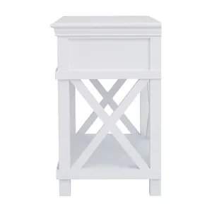 Customizable One Drawer Nightstand - 60cm <strong>Compact</strong> <strong>Bedside</strong> <strong>Table</strong> (White/Black Optional) - Product Image 6