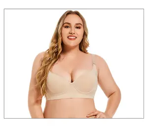 Women's Everday Bra Plus Size Full Cup Non-padded Wireless Comfort Bralette  44A