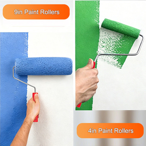 Kit de rouleaux <span class=keywords><strong>à</strong></span> <span class=keywords><strong>peinture</strong></span> 19 pièces 9" et 4" avec perche télescopique, bacs, housses en microfibre, brosses pour murs, plafonds, portes - Product Image 3