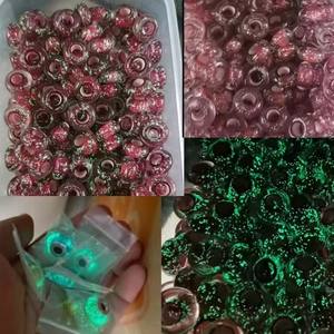 Abalorios Brillantes de Plata de Ley 925 con Cristal de Murano, Diseño de Galaxia, Estrellas, Trébol, Corazón y Burbujas, Compatibles con Abalorios Pan, Joyería DIY Cristiana para Mamá - Product Image 6