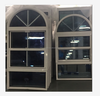 Ventanas Corredizas de PVC de Vidrio de Doble Panel Ventana Deslizante de Vinilo UPVC con Reja y Malla Antimosquitos