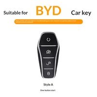 Étui de clé BYD compatible en cuir microfibre, style minimaliste, fabriqué en Chine ; compatible avec Song Pro, Yuan, Tang, Qin PLUS, Han DM-i, EV 2, Seal