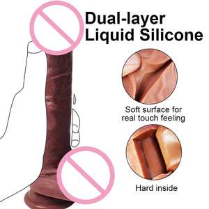 ของเล่นอวัยวะเพศชายเทียมทำจากซิลิโคนเหลวสมจริงขนาด4.1*21ซม. สำหรับดิลโด้ของเล่นเซ็กซ์เกมสำหรับผู้หญิง - Product Image 2