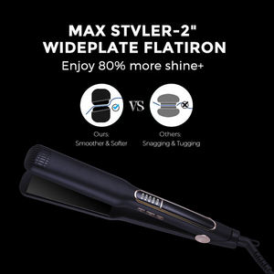 درجة حرارة عالية Fahrenheit مستقيم الشعر لصالون الشعر المهنية مكواة فرد الشعر مع شاشات الكريستال السائل - Product Image 3