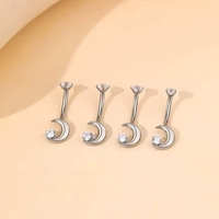 Cincin Pusar Titanium YW ASTM-F136, Perhiasan Tindik Pusar untuk Wanita