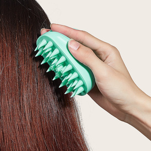 Wanmei Scalp Massage Hair <b>Brush</b> ABS TPR Green Adult Shower <b>Shampoo</b> Cleaner For Home Use - Product Image 3