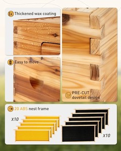 New nghề nuôi ong khởi động Bee <span class=keywords><strong>Hive</strong></span> với khung gỗ và công cụ thiết lập cho apiary người nuôi ong cho trang trại sử dụng - Product Image 5