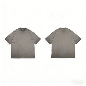 Camiseta Casual de Manga Corta para Hombre, 100% Algodón, Tejido de Punto, Lavado Ácido, Estilo Vintage, 220g, Transpirable, para Verano - Product Image 2