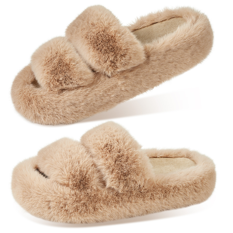 Women s Fashion Fur Slippers with