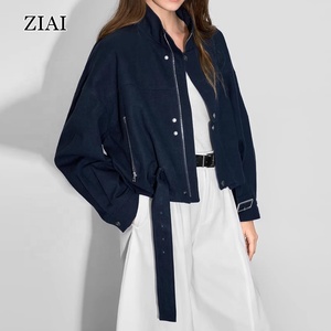 Giacca moderna con collo alto di ispirazione retrò per le donne nuovo stile autunnale con orlo rilassato e polsini raccolti <span class=keywords><strong>Trench</strong></span> <span class=keywords><strong>donna</strong></span> - Product Image 5