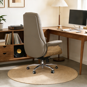 Chaise de bureau ergonomique pour le jeu avec repose-pieds, chaise pivotante à dossier haut pour le jeu sur PC et le travail - Product Image 4