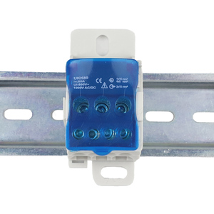 Bloque de terminales equipotenciales para carril DIN 80A UKK para conexión de cableado eléctrico - Product Image 2