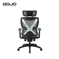 Chaise de bureau ergonomique à dossier haut entièrement en maille, réglable, pivotante, pour ordinateur, mobilier commercial