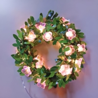 Guirlande lumineuse LED TSINYE en forme de feuilles de cerisier, alimentée par piles, blanc chaud, décoration intérieure, guirlande lumineuse de fête, décoration de fleurs de cerisier