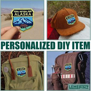 Patch brodé du parc national de Denali, Alaska, 3 pouces, à coudre ou à repasser, applique de voyage - Product Image 6