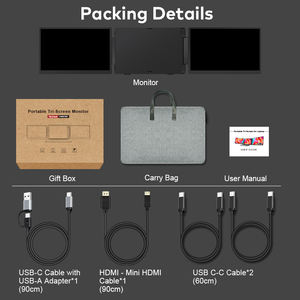 Extenseur d'écran d'ordinateur portable à triple moniteur de 15,6 pouces pour augmenter la productivité avec la technologie à triple écran - Product Image 6