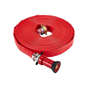 Guangmin su misura tubo antincendio bianco/rosso 10m/15m/20m/30m/30m doppia giacca in gomma pvc/tpu-bobina per tubo antincendio a scarico piatto