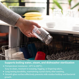 <span class=keywords><strong>Biberon</strong></span> en verre borosilicate à large goulot sans BPA de 180 ml pour bébé – Vente en gros - Product Image 3