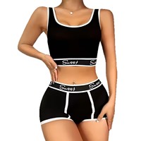 Ensemble de lingerie sport respirant pour femmes, soutien-gorge push-up et culotte, sans couture, confort et maintien améliorés, tendance, pour tous les jours