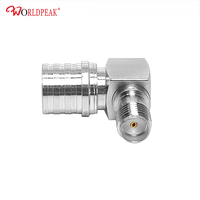 Connecteur de câble coaxial RF QMA prise mâle vers SMA femelle adaptateur d'antenne à angle droit convertisseur personnalisé laiton cuivre pour l'alimentation
