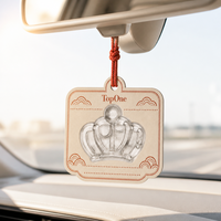 Pendentif Désodorisant Auto En Papier Et Acrylique Boîte Parfum Forme Taille Couleur Motif Et Senteur Personnalisés Cadeau