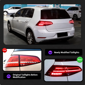 Nouveaux feux arrière à LED pour VW <span class=keywords><strong>Golf</strong></span> <span class=keywords><strong>7</strong></span>/<span class=keywords><strong>7</strong></span>.5, Plug-and-Play, clignotants séquentiels, feux <span class=keywords><strong>stop</strong></span>, fonction marche arrière, option de personnalisation automobile - Product Image 3